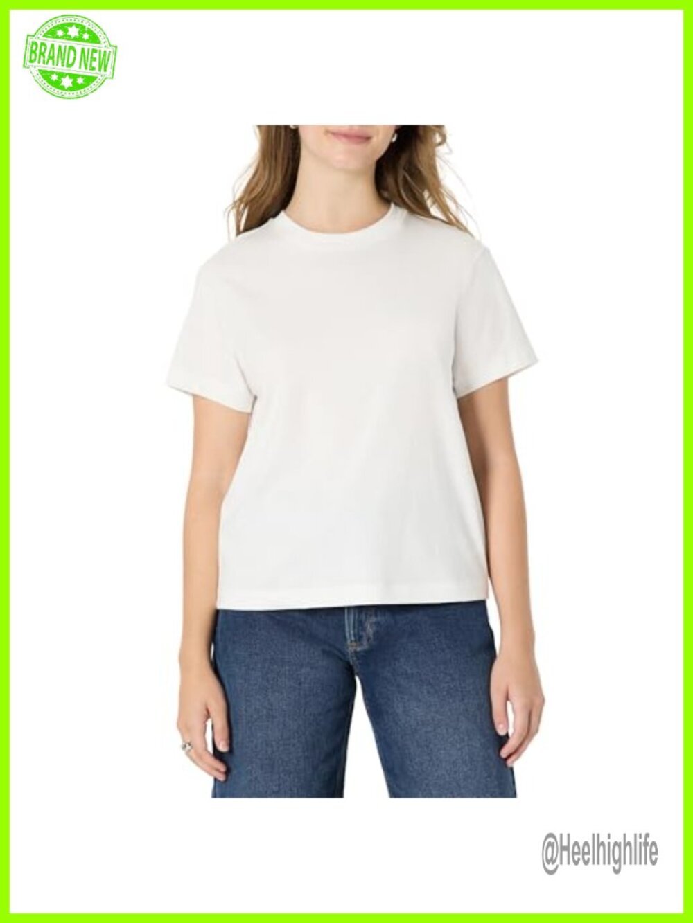 Women's Relaxed Fit Cotton Crewneck T-Shirt Short Sleeve